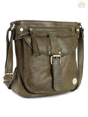 Real Leather Crossbody Handbag Sling Bag Adjustable Strap